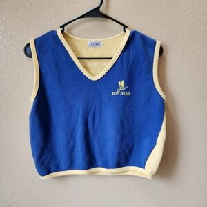 Vintage Golf Sleeveless Sweatshirt Crop Top Size Small
